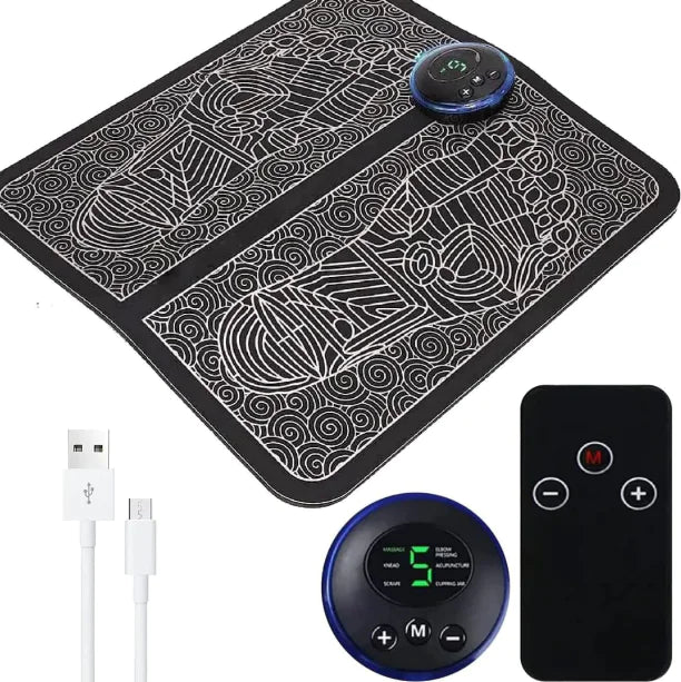 EMS Neuropathy Mat from R.E.D. Shopping for electric muscle stimulation and acupressure therapy, with textured surface for massage.