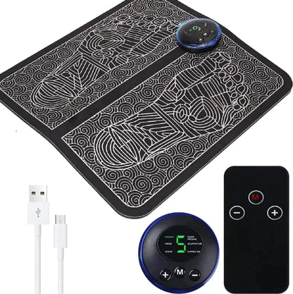 EMS Neuropathy Mat from R.E.D. Shopping for electric muscle stimulation and acupressure therapy, with textured surface for massage.
