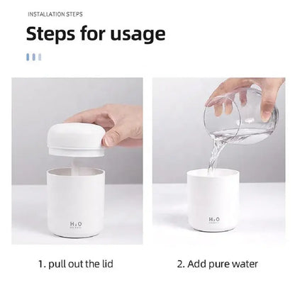 Mini air humidifier by R.E.D. Shopping, compact white device with adjustable nozzle for home climate control.