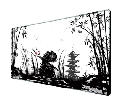 Large Samurai Edge gaming mouse pad by R.E.D. Shopping with non-slip rubber base and smooth surface for precise computer gaming.