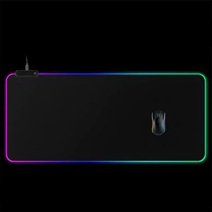 R.E.D. Shopping Symphony RGB Luminous Mouse Pad with colorful glowing lighting and smooth surface for computer use