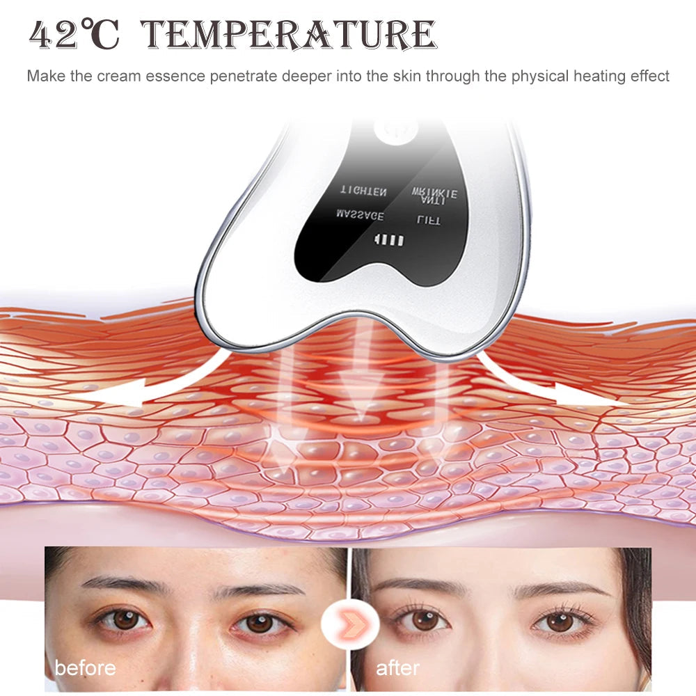 Electric face massager from R.E.D. Shopping designed for skin scraping and facial relaxation in personal care routines.