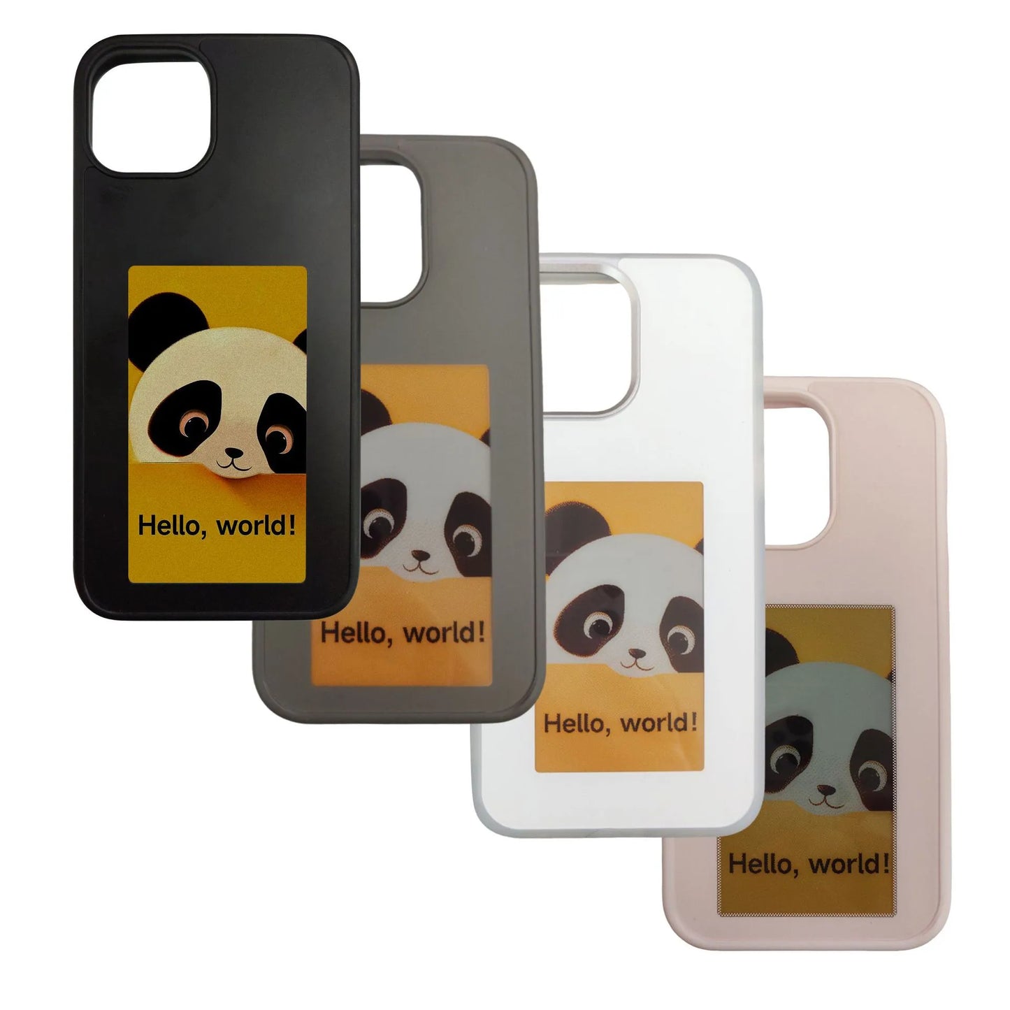 E-ink Screen DIY Phone Case by R.E.D. Shopping showing customizable display on an iPhone case for mobile phones.