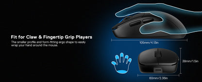 Redragon M817 Wired Gaming Mouse | 24000 DPI | 37G Ultra-Light | 5 Buttons | Ergonomic | Black Blue