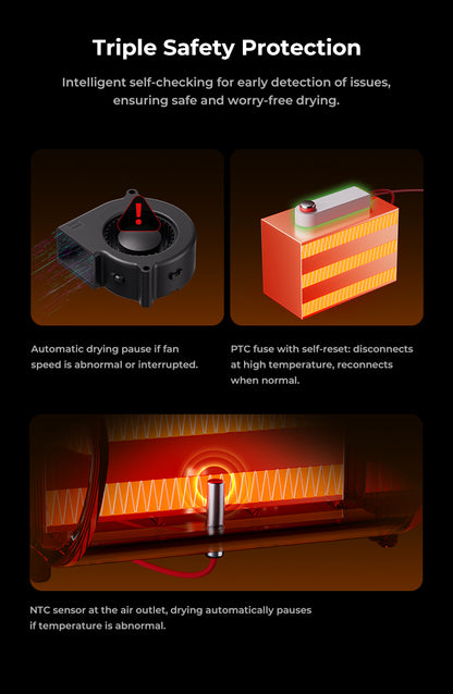 Creality Space Pi X4 Filament Dryer – Dual Chamber, Active Dehumidification