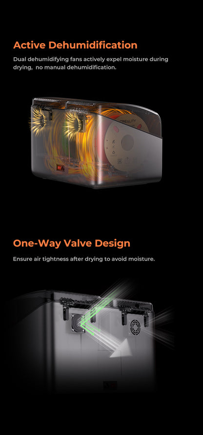 Creality Space Pi X4 Filament Dryer – Dual Chamber, Active Dehumidification