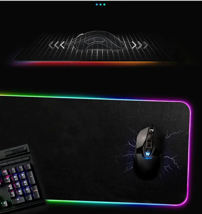 RGB luminous Symphony mouse pad by R.E.D. Shopping featuring colorful lighting and a smooth surface for computer use.
