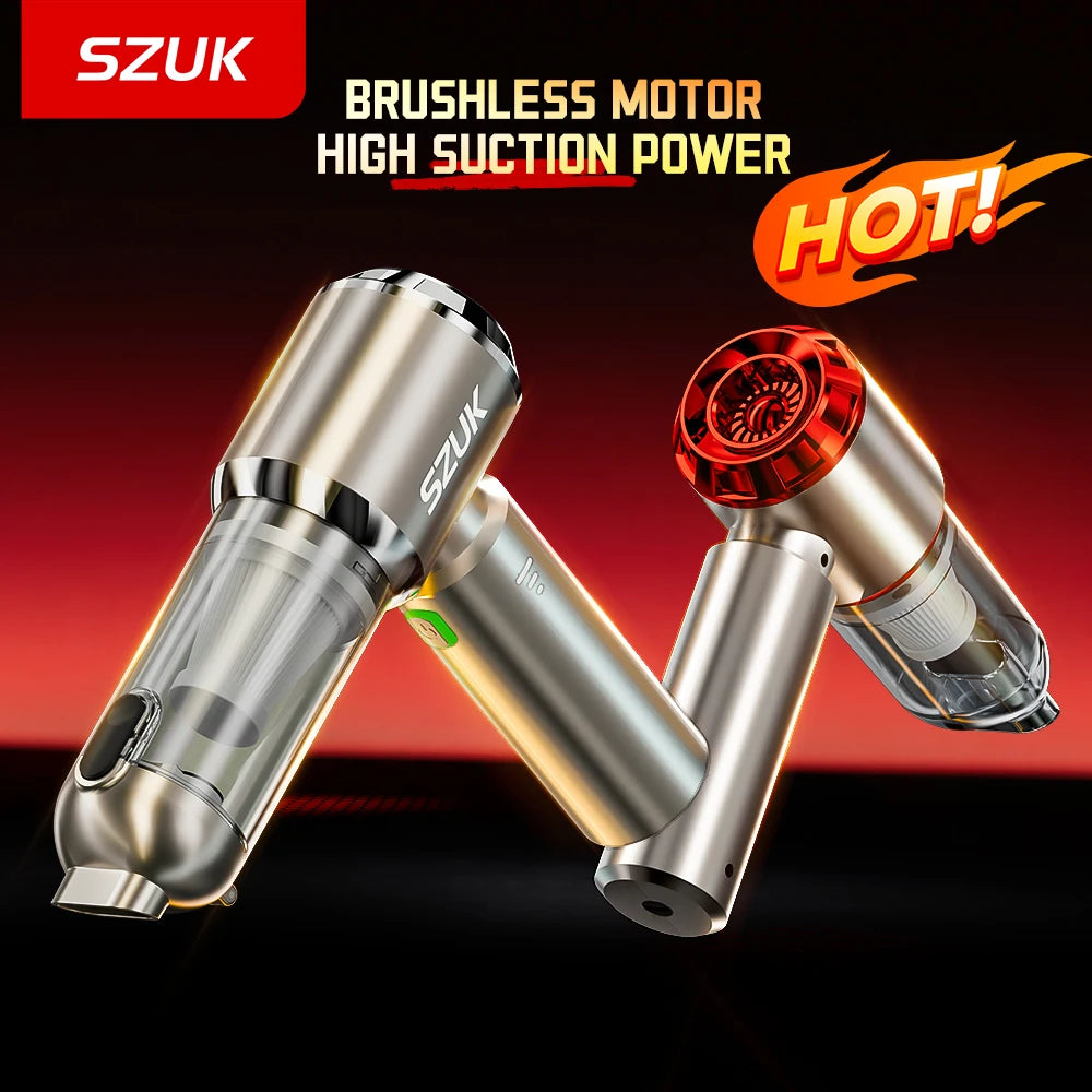 SZUK 18000Pa Mini Wireless Car Vacuum Cleaner – Powerful Portable Handheld Cleaner