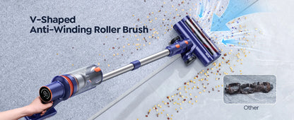 Buture 450W cordless vacuum cleaner with 38Kpa suction, 1.2L dust cup and removable battery, designed for home cleaning.