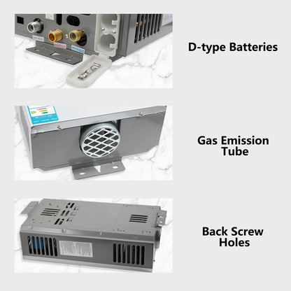 LPG Gas Water Heater 6L / 8L | Stainless Steel | Shower Kit | Camping & Home