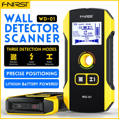 FNIRSI Wall Scanner – Metal Detector for AC Cables, Wires & Wood Studs