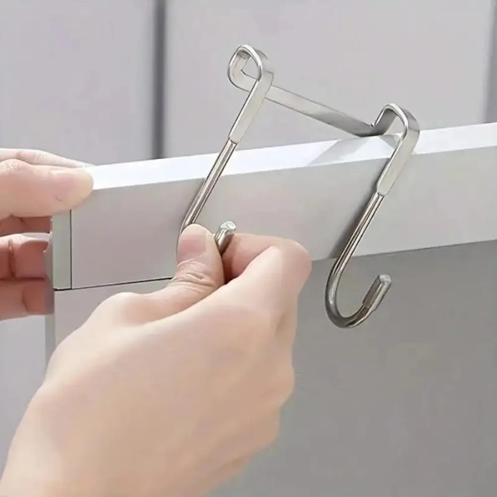 Seamless Adhesive Wall Hook | No-Drill Stainless Steel Hook for Kitchen, Bathroom & Wardrobe