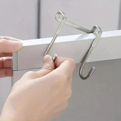 Seamless Adhesive Wall Hook | No-Drill Stainless Steel Hook for Kitchen, Bathroom & Wardrobe