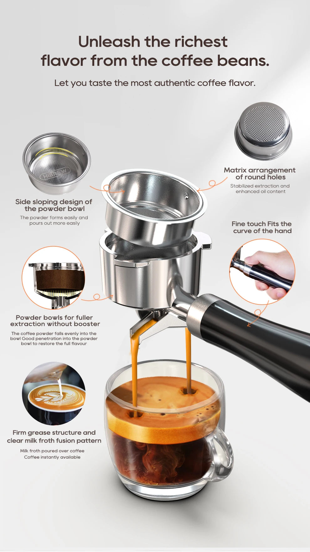 HiBREW H10B Pro Fully Automatic Coffee Machine | Bean-to-Cup | Touch Screen | EU 220V