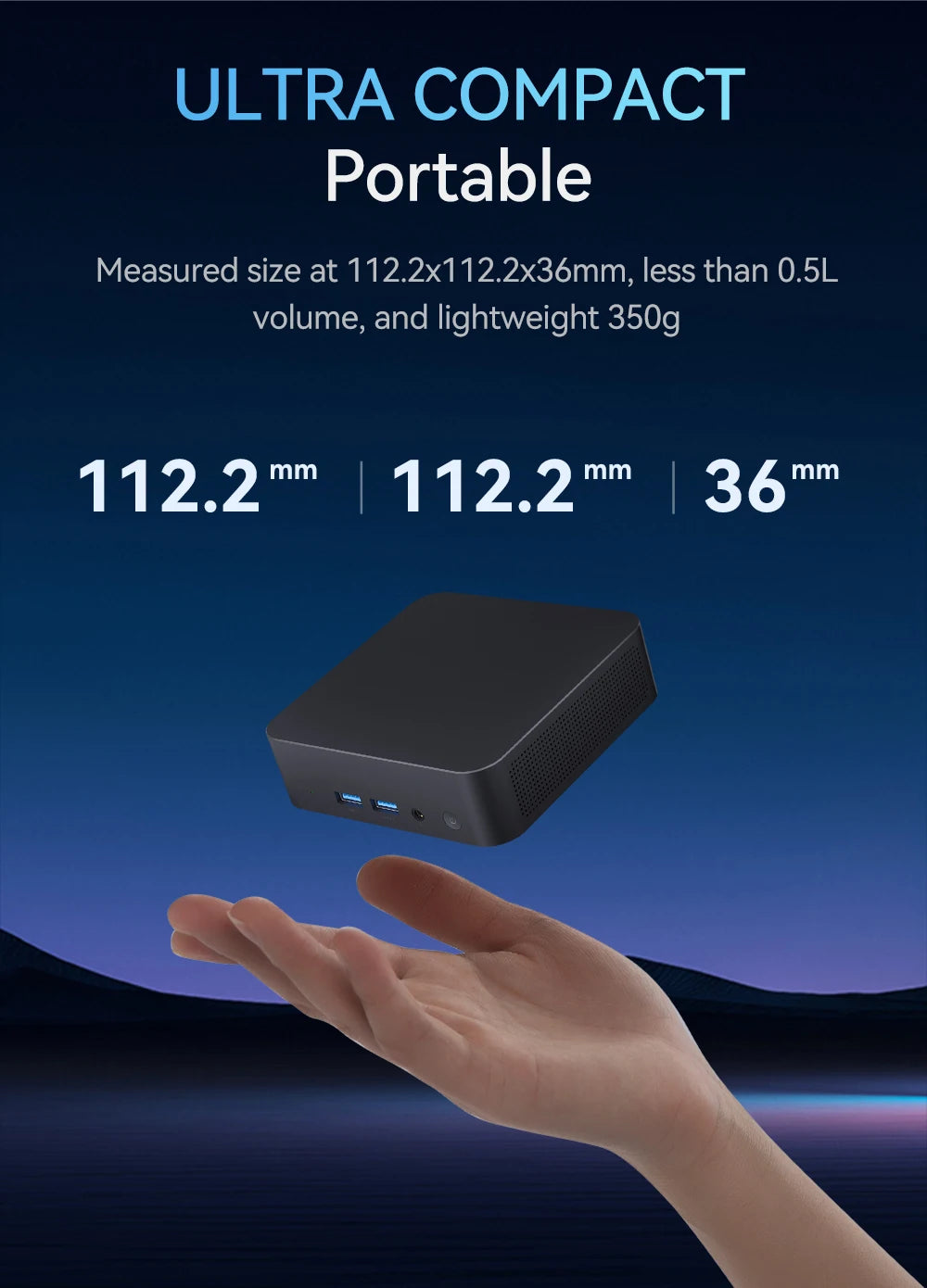 Mini PC Windows 11 – Intel Core i9-8950HK / i3-6100U, 16GB DDR4, Up to 2TB SSD