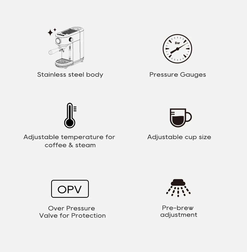 HiBREW H10B Fully Automatic Coffee Machine | Bean-to-Cup | Built-in Grinder | EU 220V