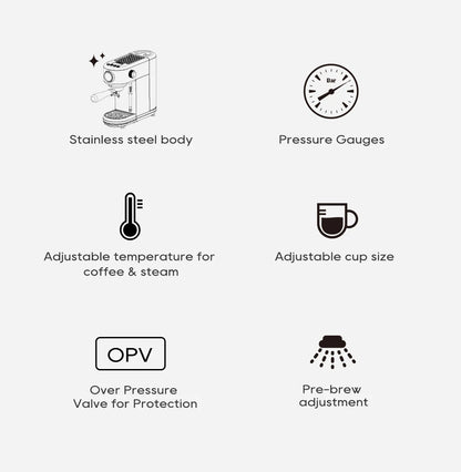 HiBREW H10B Fully Automatic Coffee Machine | Bean-to-Cup | Built-in Grinder | EU 220V