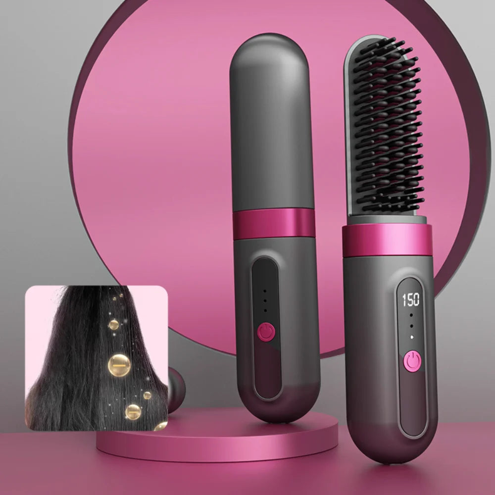R.E.D. Shopping customizable cordless portable electric ceramic hair straightener with heating, designed for easy styling.
