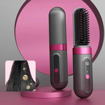 R.E.D. Shopping customizable cordless portable electric ceramic hair straightener with heating, designed for easy styling.