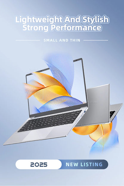 Laptop Computer Windows 11 Pro Intel Atom A3950 2025 Notebook PC Gamer 12GB RAM 512GB 1TB SSD 1920*1080 Office Study Computer PC