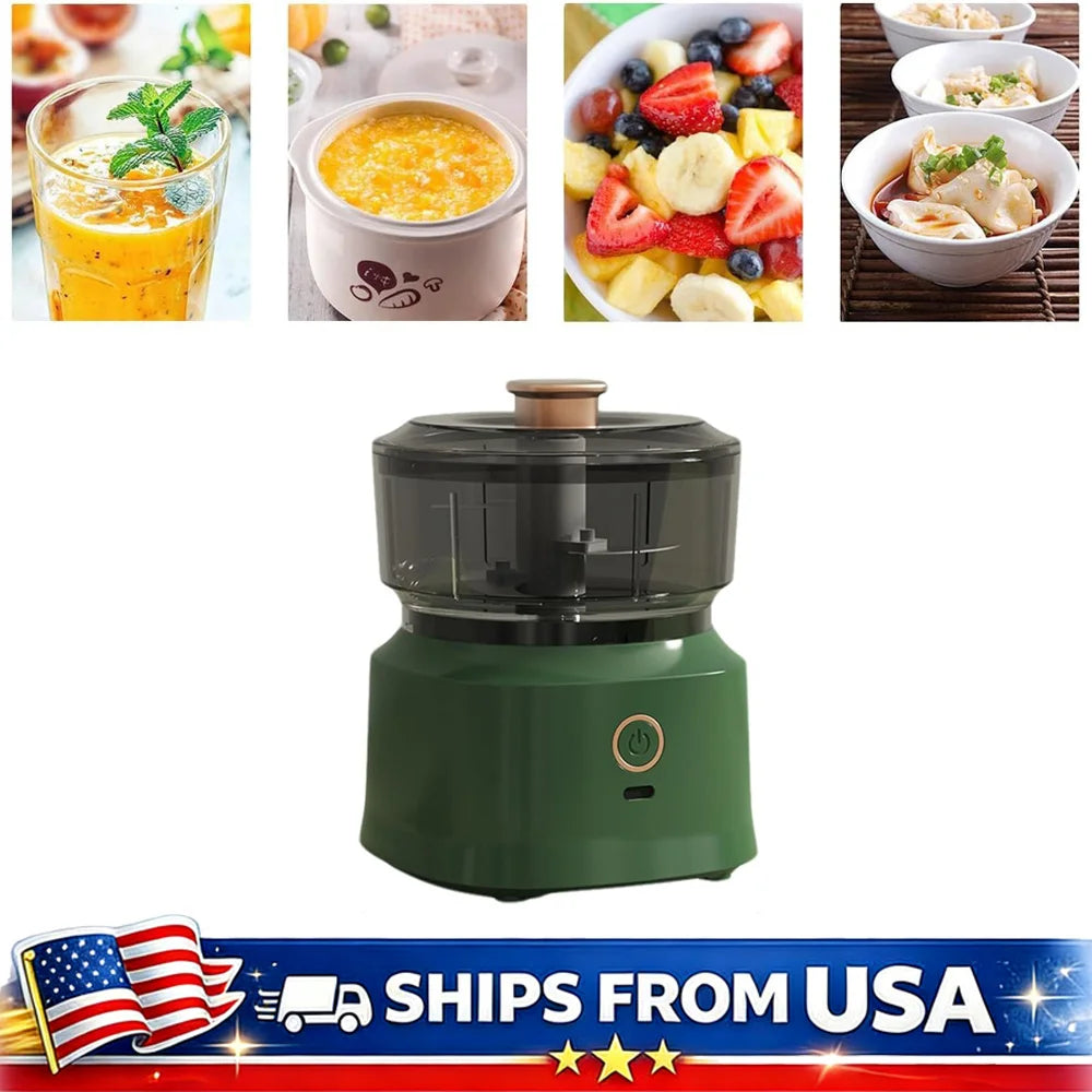 Mini Electric Food Processor USB | Garlic Chopper, Meat Grinder, Vegetable Mincer, 350ML Portable