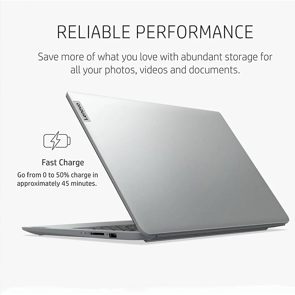 Lenovo IdeaPad 1i 15.6" Business Laptop – Intel Celeron N4500, up to 20GB RAM, up to 640GB Storage, WiFi 6, 1-Year Office 365