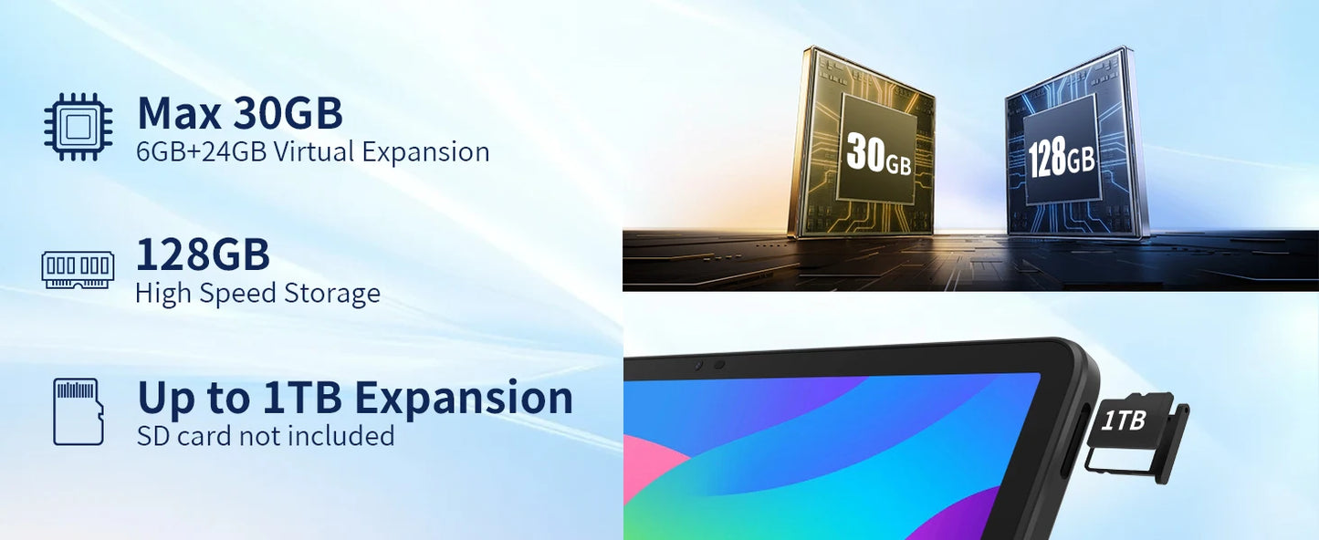 URAO G9L 11.5" Android 15 Tablet | 30GB RAM | 128GB+1TB | 2K IPS | 8400mAh | WiFi 6 | Widevine L1