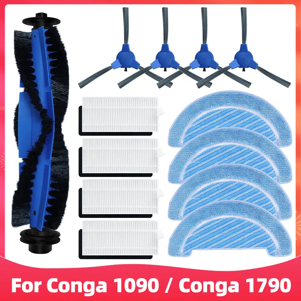 Cecotec Conga 1090 / 1790 Titanium Ultra Robot Vacuum Spare Parts – Brush, Filter & Mop