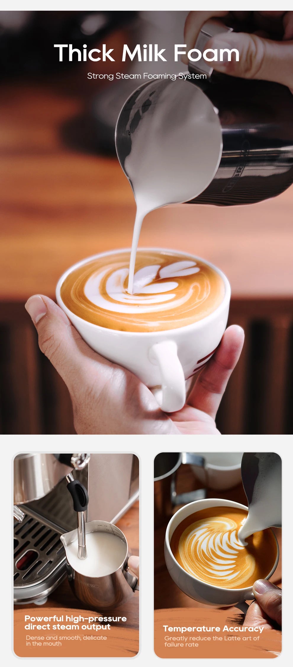 HiBREW H10B Fully Automatic Coffee Machine | Bean-to-Cup | Built-in Grinder | EU 220V