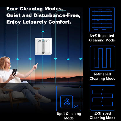 Liectroux S9 2026 Robot Window Vacuum Cleaner – Auto Water Spray, APP Control
