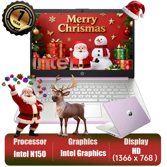 HP 14" Business Laptop – Intel N150, up to 16GB RAM, 128GB UFS, Wi-Fi 6, Windows 11 S, Honey Lavender