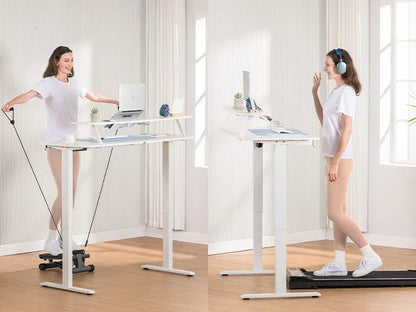 Electric Standing Desk with Drawers – Height Adjustable Ergonomic Home Office Desk