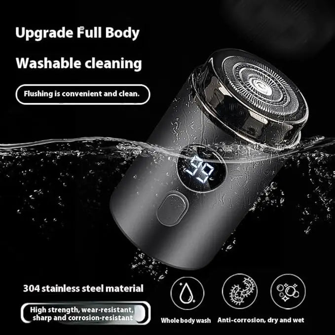 Mini Portable Electric Shaver for Men | LED Power Display | Pocket Size | USB Rechargeable