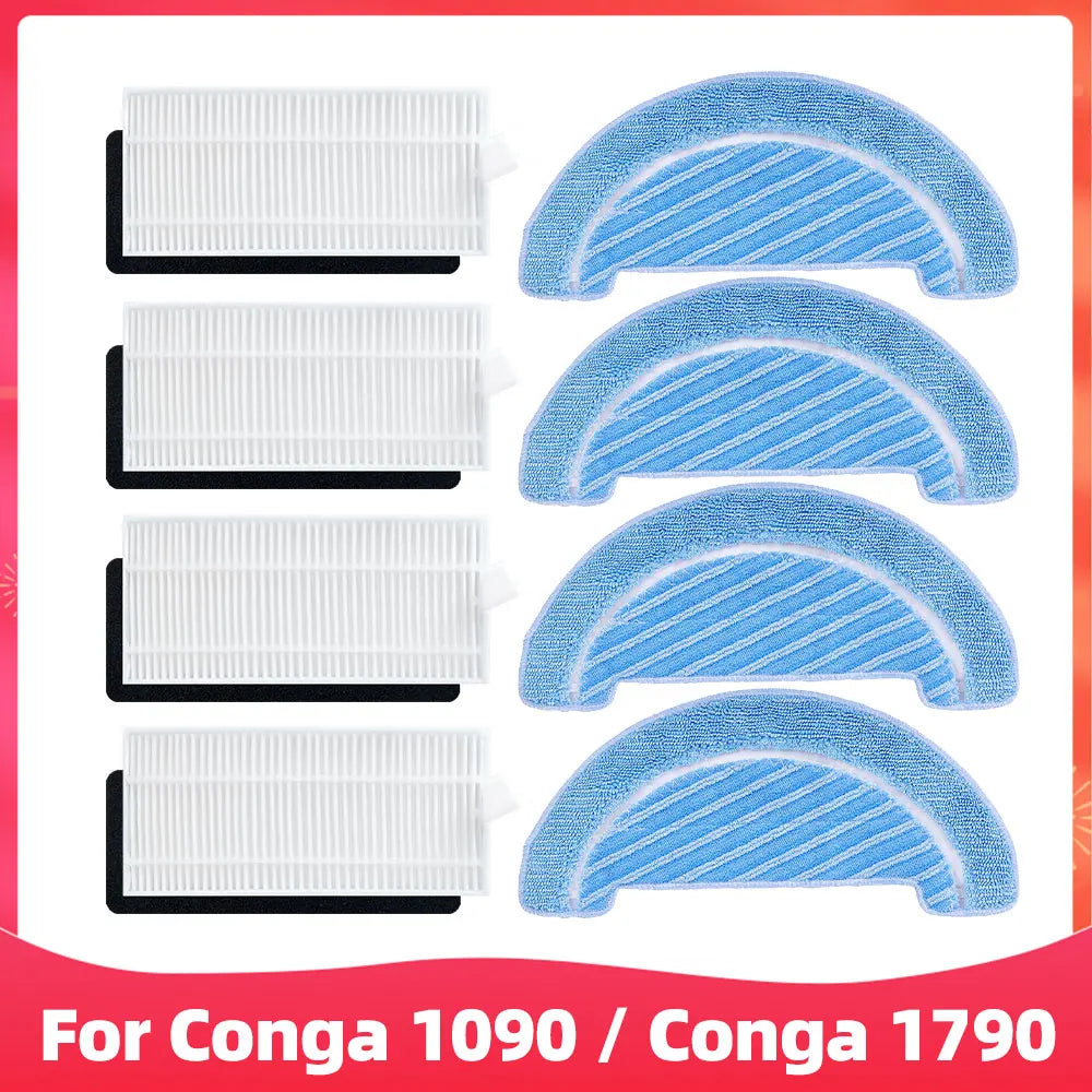 Cecotec Conga 1090 / 1790 Titanium Ultra Robot Vacuum Spare Parts – Brush, Filter & Mop