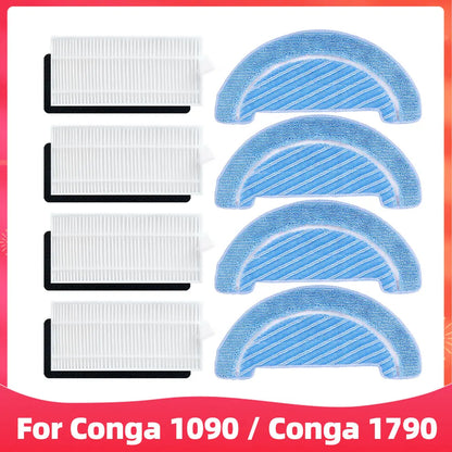 Cecotec Conga 1090 / 1790 Titanium Ultra Robot Vacuum Spare Parts – Brush, Filter & Mop