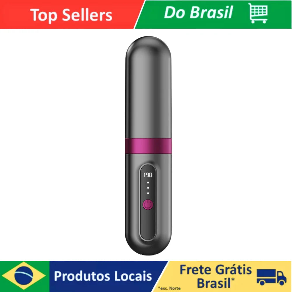 Portable cordless R.E.D. Shopping ceramic hair straightener with heating, compact personal hair styling tool in black.