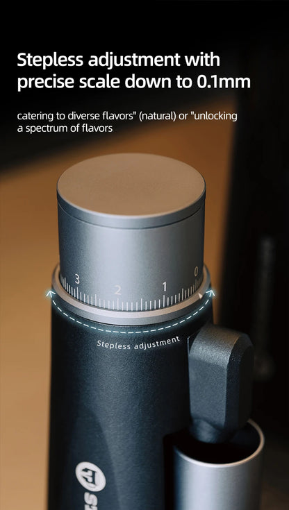 STARSEEKER EDGE Mini Portable Electric Coffee Grinder | 38mm Cone Burr | Stepless Grind | Type-C | Travel Suit