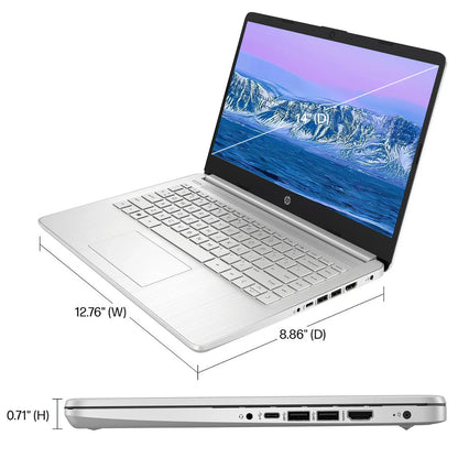 HP 14" Business Laptop – Intel Celeron N4120, up to 16GB RAM, up to 384GB Storage, 1 Year Office 365, Silver