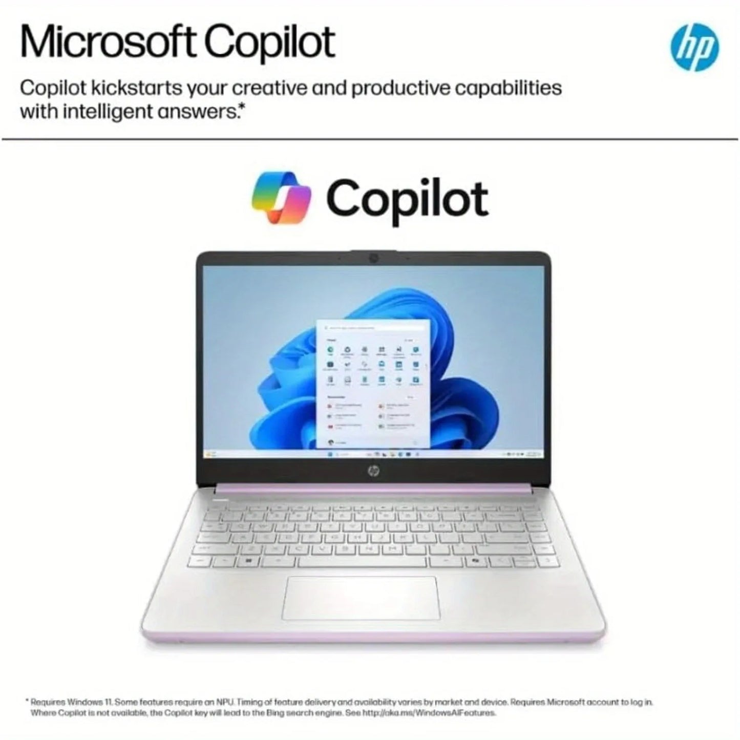 HP 14" Business Laptop – Intel N150, up to 16GB RAM, 128GB UFS, Wi-Fi 6, Windows 11 S, Honey Lavender
