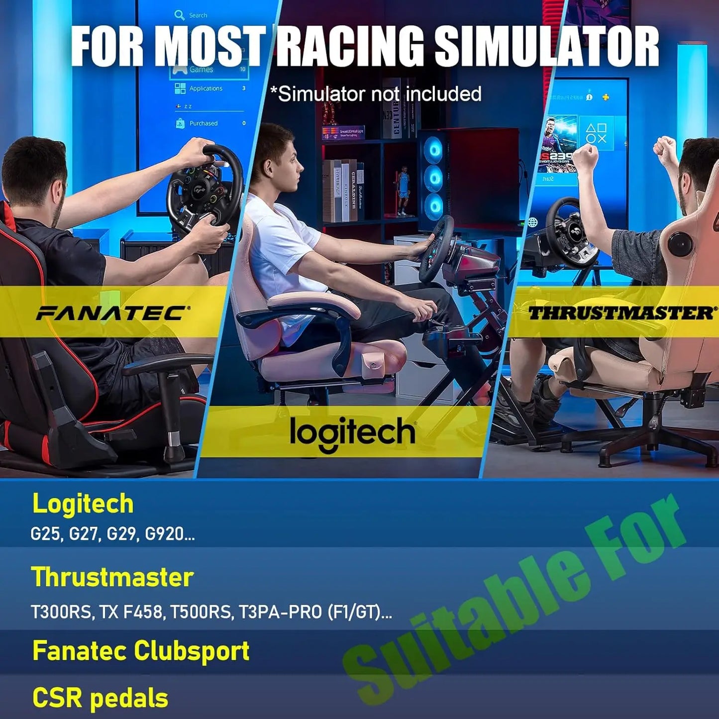 GTPLAYER Sim Racing Cockpit – Shifter Mount for Logitech G29/G920/G923 & Thrustmaster