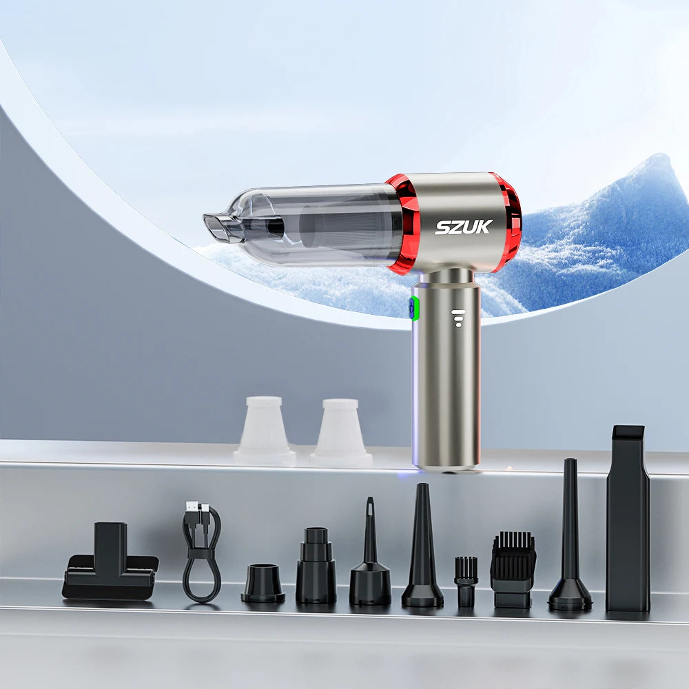 SZUK 18000Pa Mini Wireless Car Vacuum Cleaner – Powerful Portable Handheld Cleaner