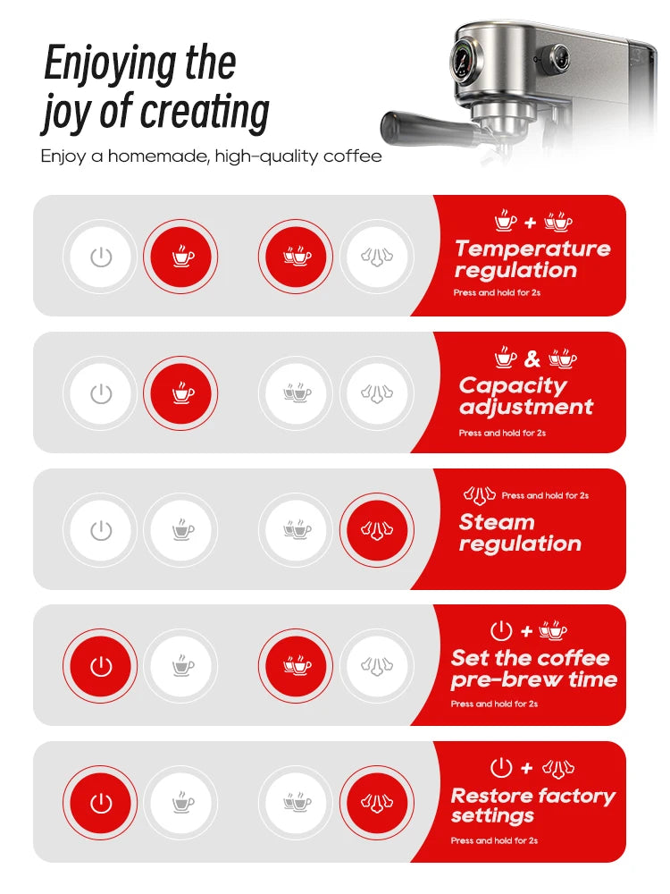 HiBREW H10B Fully Automatic Coffee Machine | Bean-to-Cup | Built-in Grinder | EU 220V