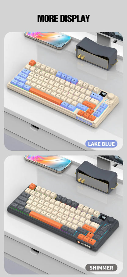 YQT K92 Wireless Keyboard & Mouse Set – 80% Layout, Bluetooth 2.4G, Multi-Language, Backlit, 2000mAh