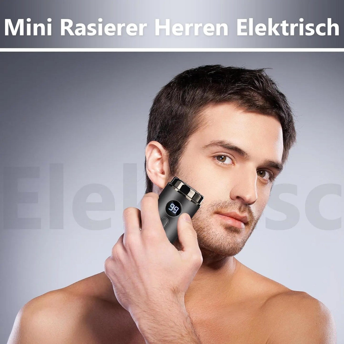 Mini Portable Electric Shaver for Men | LED Power Display | Pocket Size | USB Rechargeable