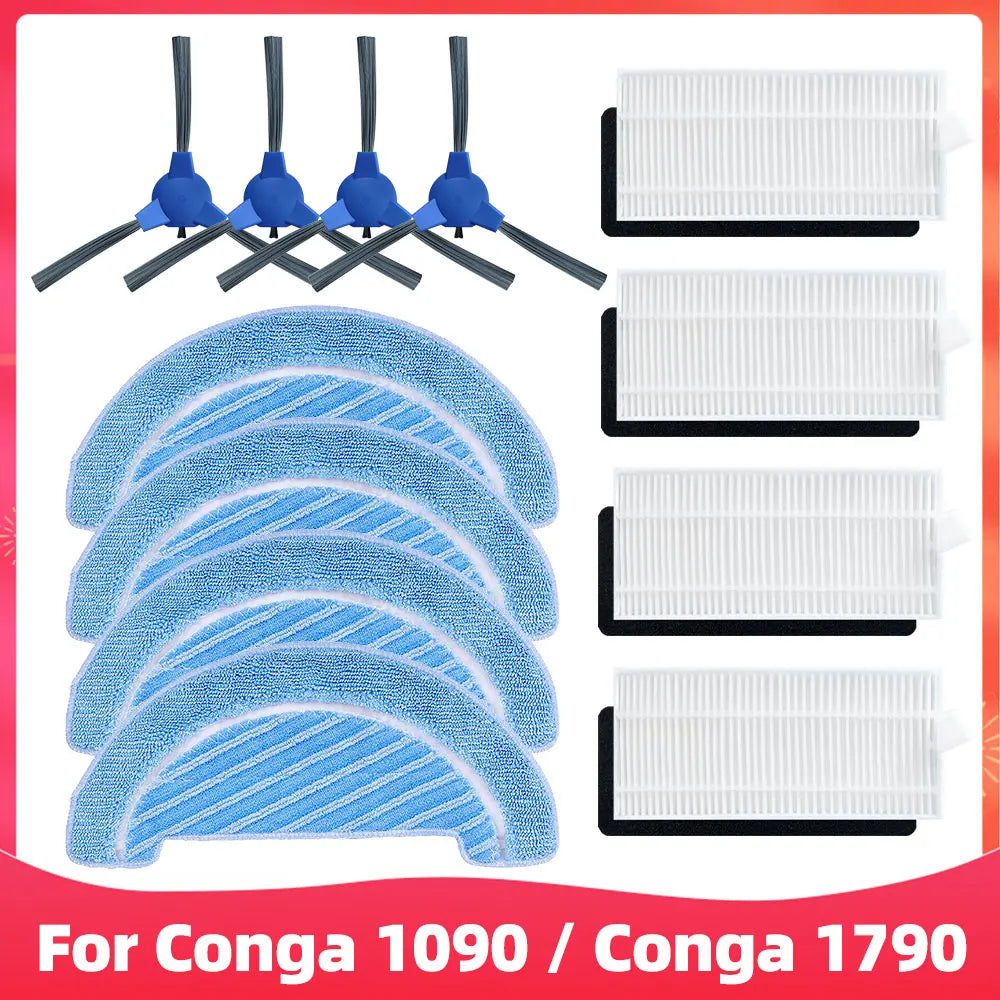 Cecotec Conga 1090 / 1790 Titanium Ultra Robot Vacuum Spare Parts – Brush, Filter & Mop