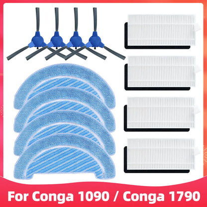 Cecotec Conga 1090 / 1790 Titanium Ultra Robot Vacuum Spare Parts – Brush, Filter & Mop