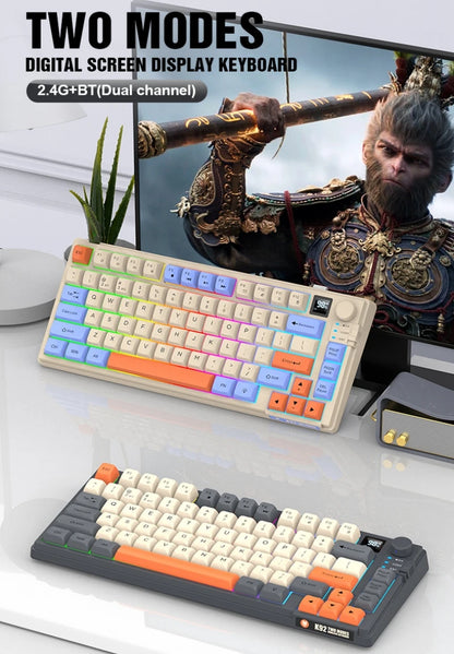 YQT K92 Wireless Keyboard & Mouse Set – 80% Layout, Bluetooth 2.4G, Multi-Language, Backlit, 2000mAh