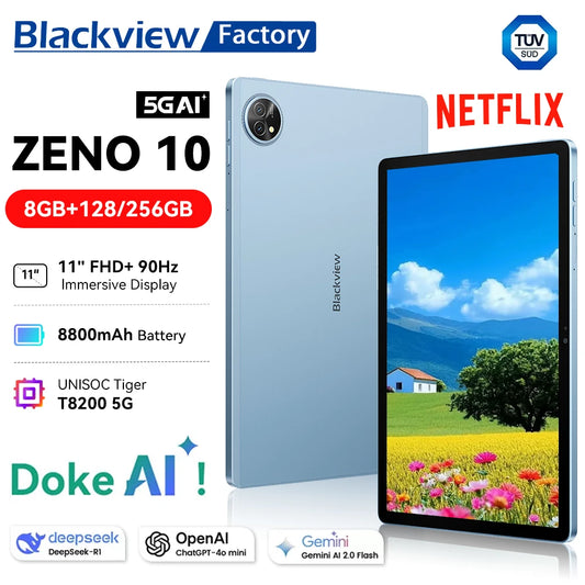 Blackview ZENO 10 5G Tablet – 11" FHD, Unisoc T8200, 8GB+128GB, 8800mAh, 18W, Android 15