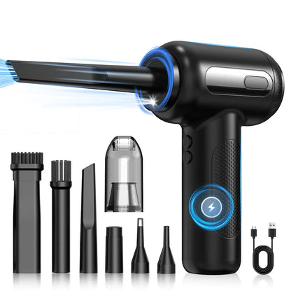 YASOKO 2-in-1 Air Blower & Vacuum Cleaner – 6000mAh Cordless, Keyboard & Computer Duster