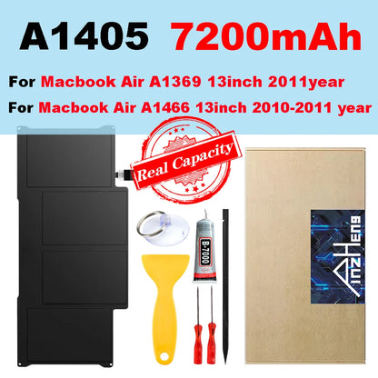 PINZHENG Laptop Battery for MacBook Air/Pro (A1369, A1466, A1370, A1465, A1534, A1377, A1405, A1495, A1496, A1527, A1705)